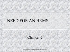 NEED FOR AN HRMS Chapter 2 Copywrite c