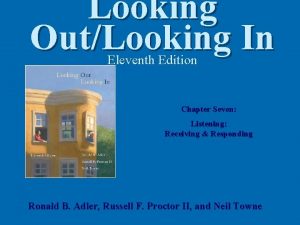 Looking OutLooking In Eleventh Edition Chapter Seven Listening