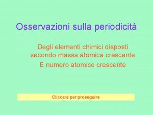 Osservazioni sulla periodicit Degli elementi chimici disposti secondo