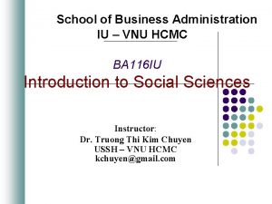 School of Business Administration IU VNU HCMC BA