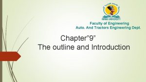 Faculty of Engineering Auto And Tractors Engineering Dept