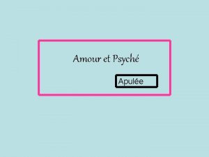 Amour et Psych Apule Biographie dApule Carte didentit