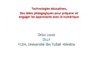 Technologies ducatives Des ides pdagogiques pour prparer et