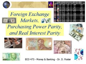 Foreign Exchange Markets Purchasing Power Parity and Real