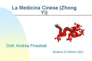 La Medicina Cinese Zhong Yi Dott Andrea Finestrali