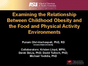 Examining the Relationship Between Childhood Obesity and the