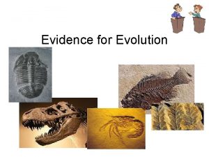 Evidence for Evolution Outline Evidence of Evolution Evidence