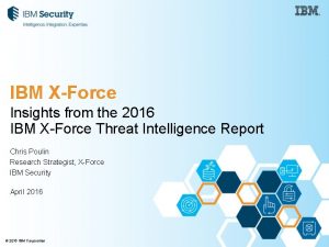 IBM XForce Insights from the 2016 IBM XForce