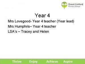 Year 4 Mrs Lovegood Year 4 teacher Year