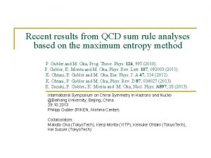 Recent results from QCD sum rule analyses based