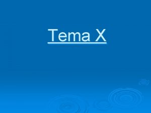 Tema X PERSONAS JURDICAS 1 Aspectos Generales Se