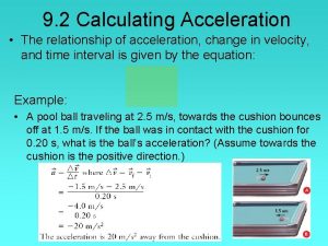 9 2 Calculating Acceleration The relationship of acceleration