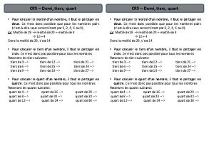 CR 5 Demi tiers quart Pour calculer la