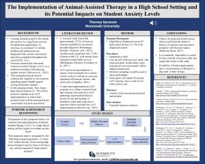 The Implementation of AnimalAssisted Therapy in a High