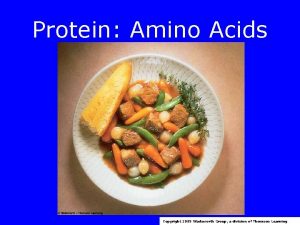 Protein Amino Acids Copyright 2005 Wadsworth Group a