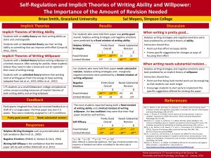 SelfRegulation and Implicit Theories of Writing Ability and