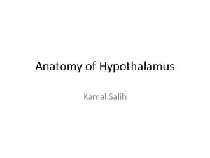 Anatomy of Hypothalamus Kamal Salih Galen of Pergamon