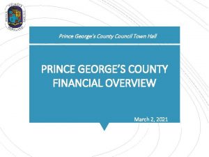Prince Georges County Council Town Hall PRINCE GEORGES
