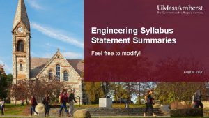 Engineering Syllabus Statement Summaries Feel free to modify
