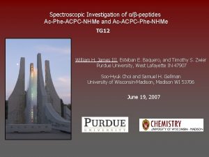 Spectroscopic Investigation of peptides AcPheACPCNHMe and AcACPCPheNHMe TG