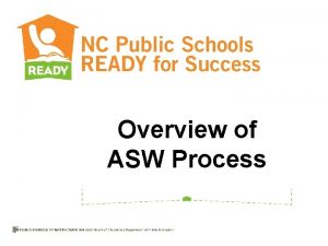 Overview of ASW Process Effectiveness Status NC Educator