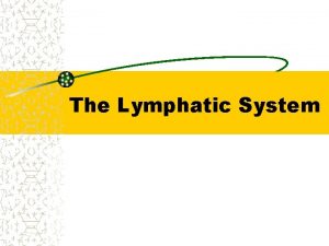 The Lymphatic System Functions of Lymphatic System Drain