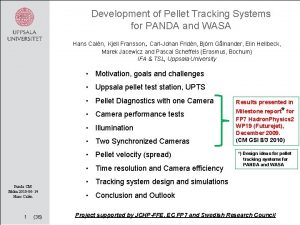 Development of Pellet Tracking Systems for PANDA and