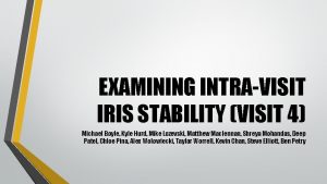 EXAMINING INTRAVISIT IRIS STABILITY VISIT 4 Michael Boyle