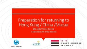 Preparation for returning to Hong Kong China Macau