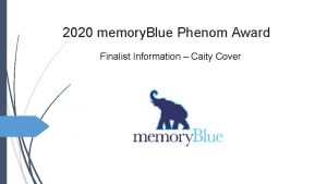 2020 memory Blue Phenom Award Finalist Information Caity
