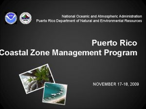 National Oceanic and Atmospheric Administration Puerto Rico Department