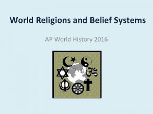 World Religions and Belief Systems AP World History