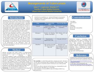 Managements of Tuberculosis Saker F supervisor Khattab H