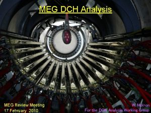 MEG DCH Analysis MEG Review Meeting February 2010