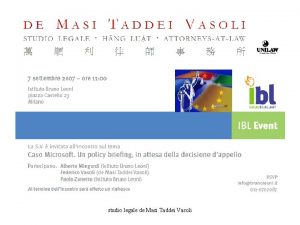 studio legale de Masi Taddei Vasoli Gli aspetti