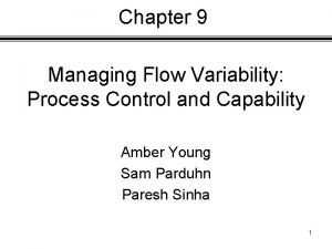 Chapter 9 Managing Flow Variability Process Control and