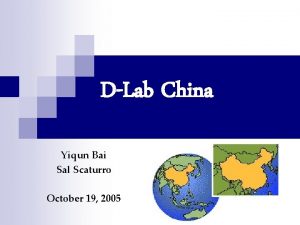 DLab China Yiqun Bai Sal Scaturro October 19