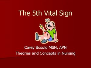 The 5 th Vital Sign Carey Bosold MSN