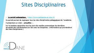 Sites Disciplinaires Le portail pdagogique https www pedagogie