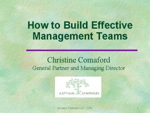 How to Build Effective Management Teams Christine Comaford