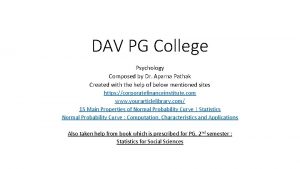 DAV PG College Psychology Composed by Dr Aparna
