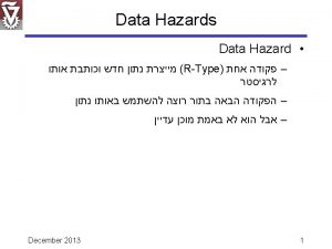 Data Hazards Time in clock cycles CC 1