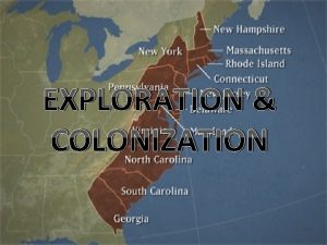 EXPLORATION COLONIZATION Reasons for Exploration Spanish Gold God