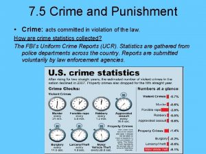 7 5 Crime and Punishment Crime acts committed