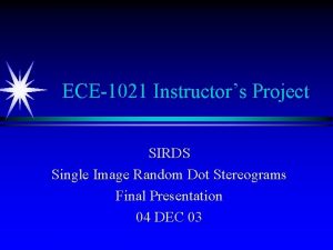 ECE1021 Instructors Project SIRDS Single Image Random Dot