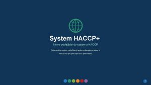 System HACCP Nowe podejcie do systemu HACCP Dobrowolny