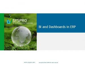 BI and Dashboards in ERP www syspro com