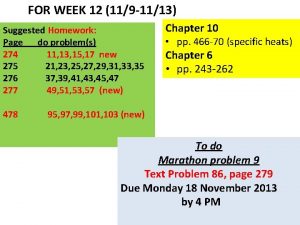FOR WEEK 12 119 1113 Suggested Homework Page
