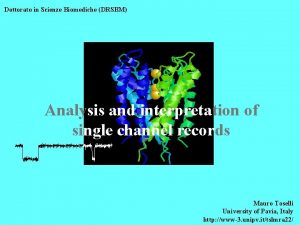 Dottorato in Scienze Biomediche DRSBM Analysis and interpretation