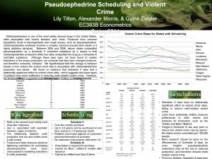 Pseudoephedrine Scheduling and Violent Crime Lily Tilton Alexander